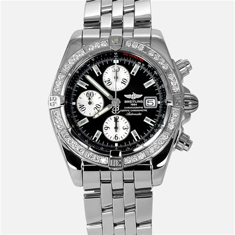 breitling a 13356|Breitling a13356 diamond bezel.